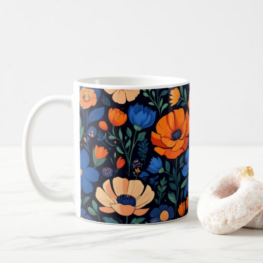 lentbloemen koffiemok (Met donut)