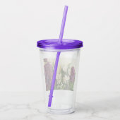 Lentbloemen Lila Acrylknollen Acryl Drinkbeker (Achterkant)