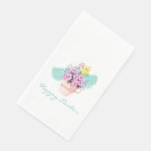 Lentbloemen met paasbaksteen servet (Hoek)