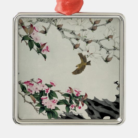 Lentbloemen Metalen Ornament (Voorkant)