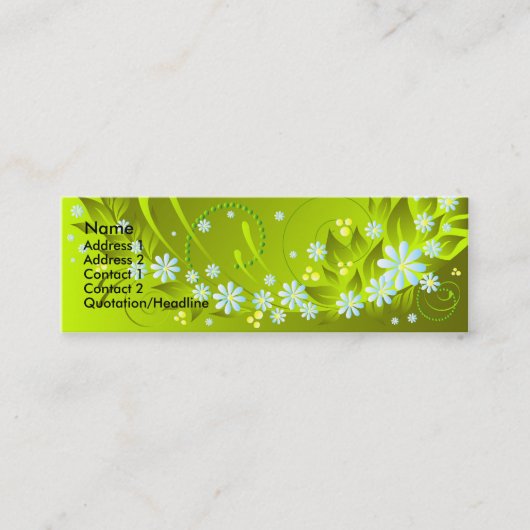 lentbloemen mini visitekaartje (Voorkant)