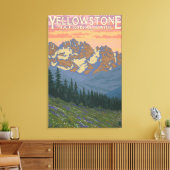 Lentbloemen - Nationaal Park van geelsteen Canvas Afdruk (Insitu (Woonkamer))