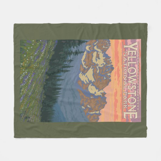 Lentbloemen - Nationaal Park van geelsteen Fleece Deken (Voorkant (Horizontaal))