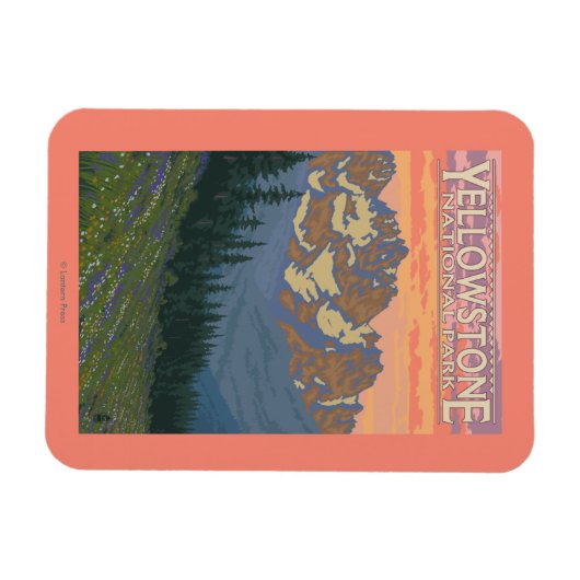 Lentbloemen - Nationaal Park van geelsteen Magneet (Horizontaal)