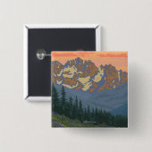 Lentbloemen - Nationaal Park van geelsteen Vierkante Button 5,1 Cm (Voorkant /achterkant)