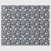 Lentbloemen op donkerblauw cadeaupapier (Vlak)