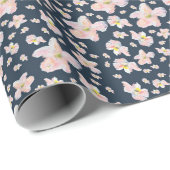 Lentbloemen op donkerblauw cadeaupapier (Rol Hoek)