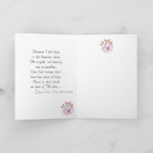 Lentbloemen op Roos Achtergrond Moederdag Kaart (Binnen)