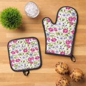 Lentbloemen Ovenwant & Pannenlap Set (Top down)