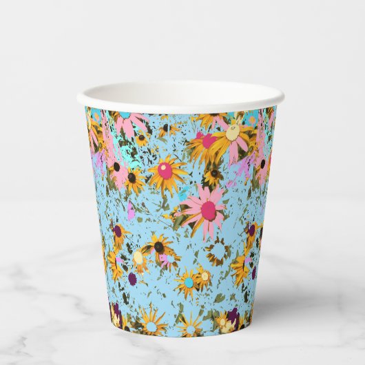 Lentbloemen Papieren Bekers (Voorkant)