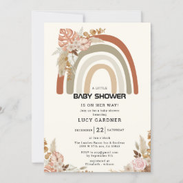 Lentbloemen | Rainbow Simple Girl-Baby shower Kaart