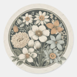 Lentbloemen Ronde Sticker