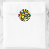 Lentbloemen Ronde Sticker (Tas)