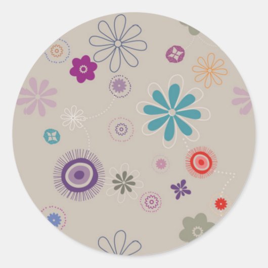Lentbloemen Ronde Sticker (Voorkant)