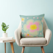 Lentbloemen (roze/groen) kussen (Stoel)