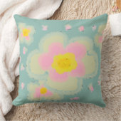 Lentbloemen (roze/groen) kussen (Deken)