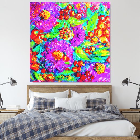 Lentbloemen schilderen. Bestel nu Canvas Afdruk (Insitu (Slaapkamer))