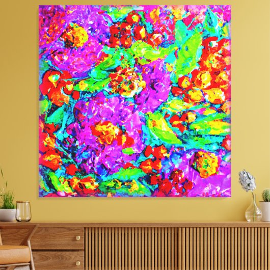 Lentbloemen schilderen. Bestel nu Canvas Afdruk (Insitu (Woonkamer))