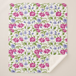 Lentbloemen Sherpa Deken