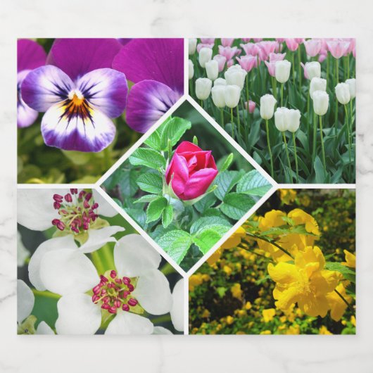 Lentbloemen Sparkling Wijnetiket (Enkel label)