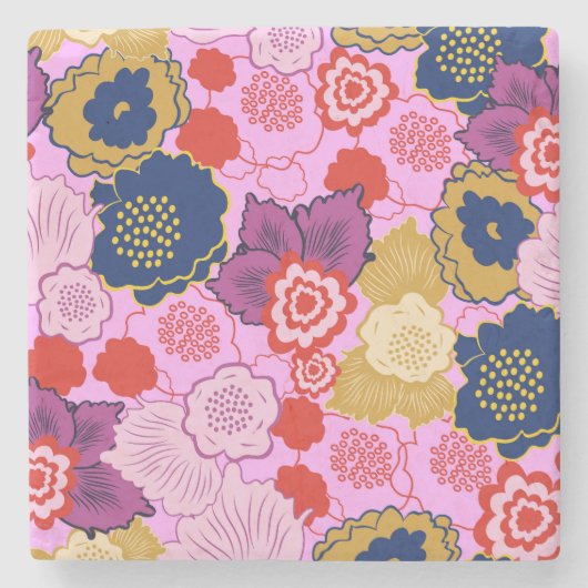 Lentbloemen Stenen Onderzetter (Voorkant)