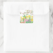 Lentbloemen Vierkante Sticker (Tas)