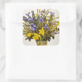 Lentbloemen Vierkante Sticker (Tas)