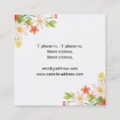 Lentbloemen Vierkante Visitekaartje (Achterkant)
