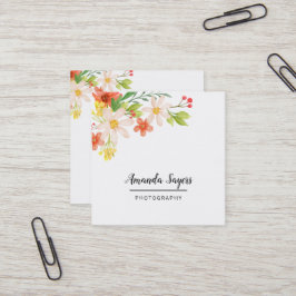 Lentbloemen Vierkante Visitekaartje