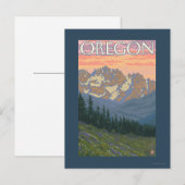 Lentbloemen — Vintage Travel Poster Briefkaart (Voorkant / Achterkant)