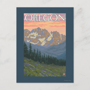 Lentbloemen — Vintage Travel Poster Briefkaart