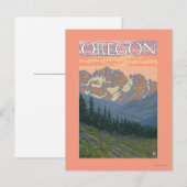 Lentbloemen — Vintage Travel Poster Briefkaart (Voorkant / Achterkant)