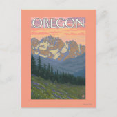 Lentbloemen — Vintage Travel Poster Briefkaart (Voorkant)