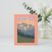 Lentbloemen — Vintage Travel Poster Briefkaart (Staand voorkant)