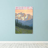 Lentbloemen — Vintage Travel Poster Canvas Afdruk (Insitu (Houten vloer))