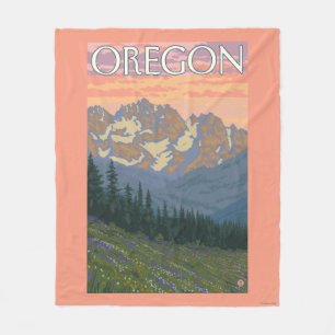Lentbloemen — Vintage Travel Poster Fleece Deken