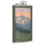 Lentbloemen — Vintage Travel Poster Heupfles (Rechts)