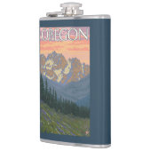 Lentbloemen — Vintage Travel Poster Heupfles (Links)