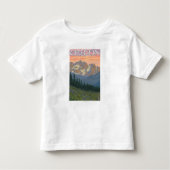 Lentbloemen — Vintage Travel Poster Kinder Shirts (Voorkant)