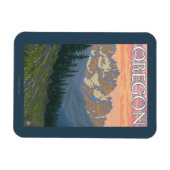 Lentbloemen — Vintage Travel Poster Magneet (Horizontaal)