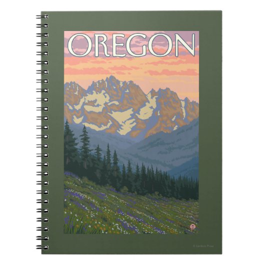 Lentbloemen — Vintage Travel Poster Notitieboek (Voorkant)