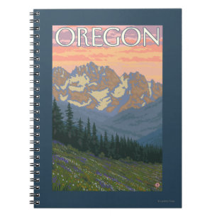 Lentbloemen — Vintage Travel Poster Notitieboek