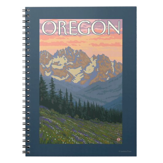 Lentbloemen — Vintage Travel Poster Notitieboek (Voorkant)