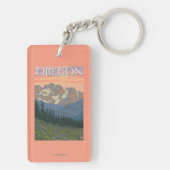 Lentbloemen — Vintage Travel Poster Sleutelhanger (achterkant)