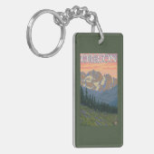 Lentbloemen — Vintage Travel Poster Sleutelhanger (Voorkant Links)