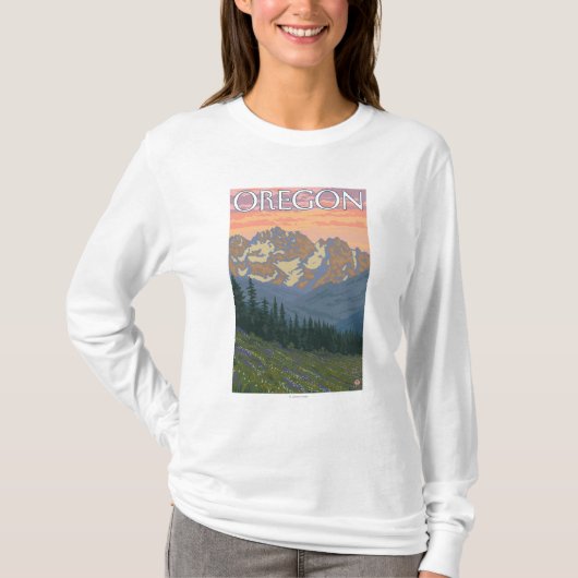 Lentbloemen — Vintage Travel Poster T-shirt (Voorkant)