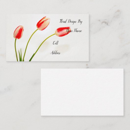 Lentbloemen Visitekaartje (Voorkant / Achterkant)
