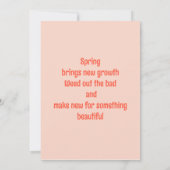 Lentbloemen voor Paasfotofeestdag Kaart (Achterkant)