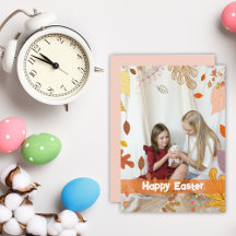 Lentbloemen voor Paasfotofeestdag Kaart