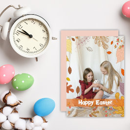 Lentbloemen voor Paasfotofeestdag Kaart